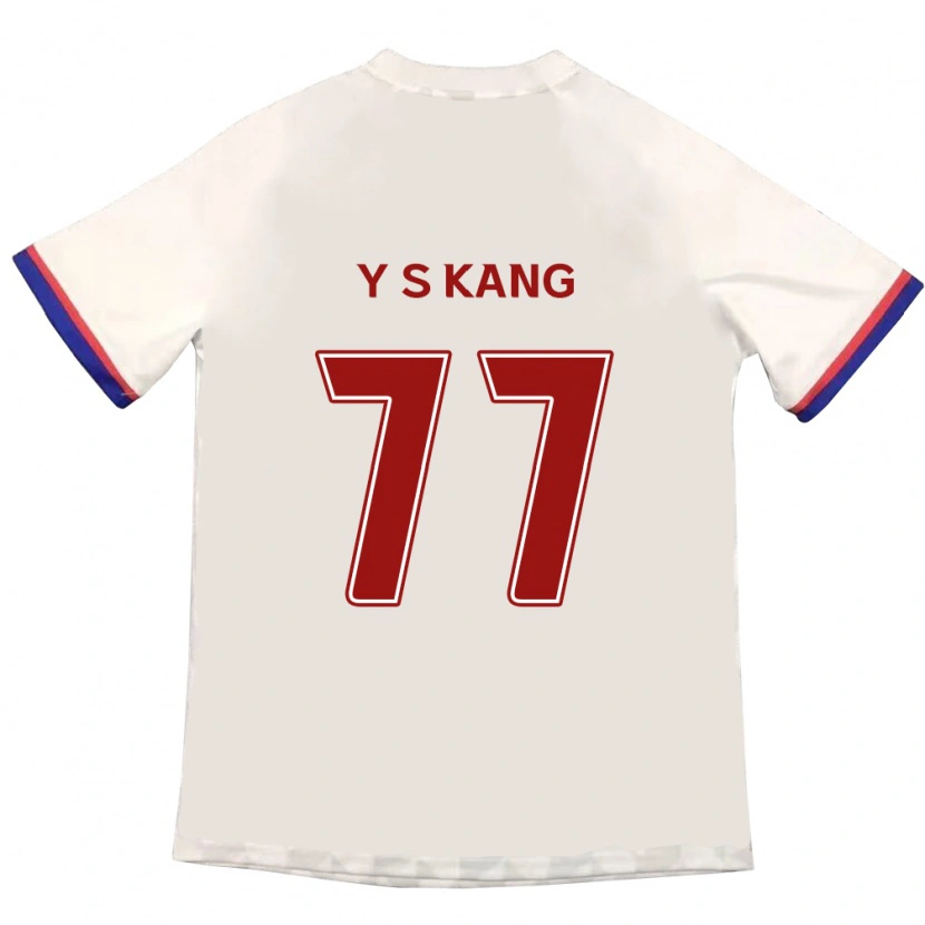 DanxenメンズSang-Yun Kang#77オフホワイト レッドアウェイシャツ2025/26ジャージーユニフォーム