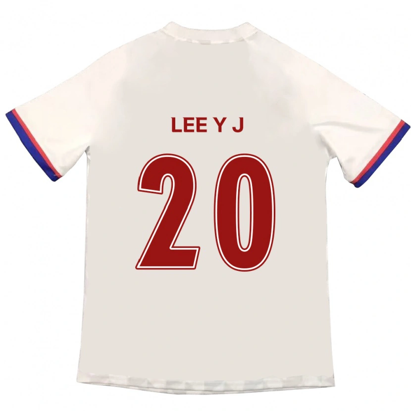 DanxenメンズLee Yu-Jin#20オフホワイト レッドアウェイシャツ2025/26ジャージーユニフォーム