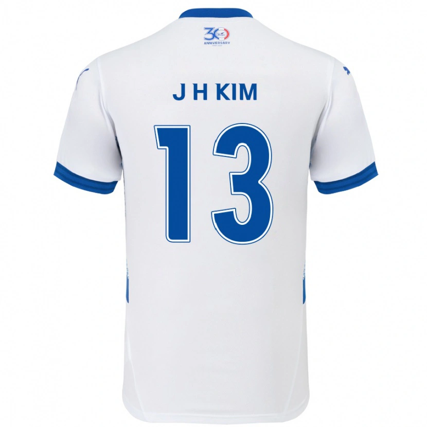 DanxenメンズJung-Hoon Kim#13ホワイト ロイヤルブルーアウェイシャツ2025/26ジャージーユニフォーム