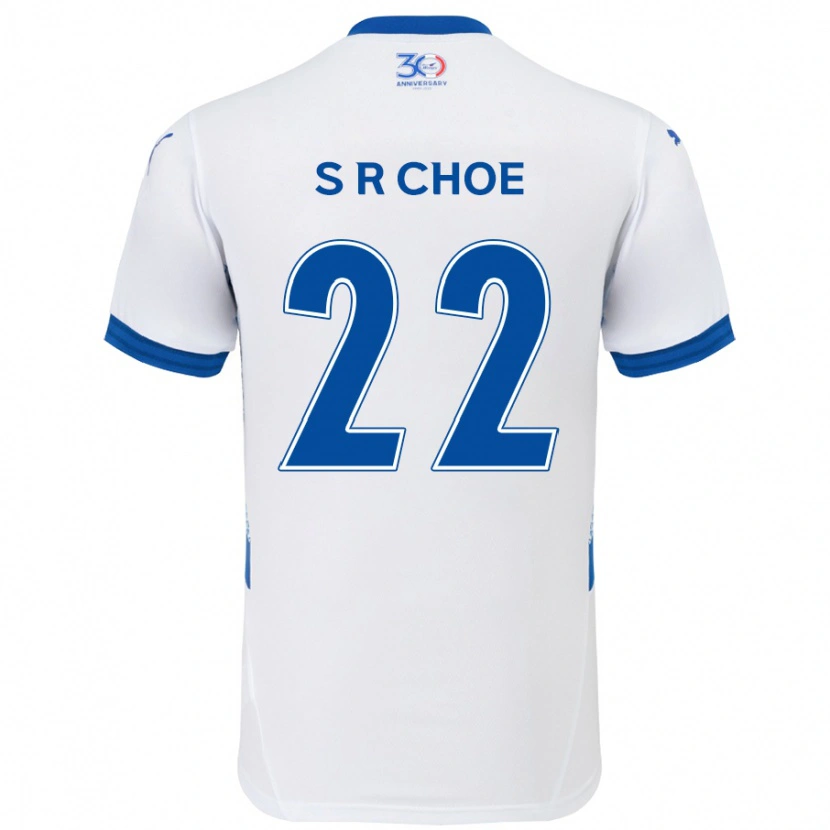 DanxenメンズRyun-Seong Choe#22ホワイト ロイヤルブルーアウェイシャツ2025/26ジャージーユニフォーム