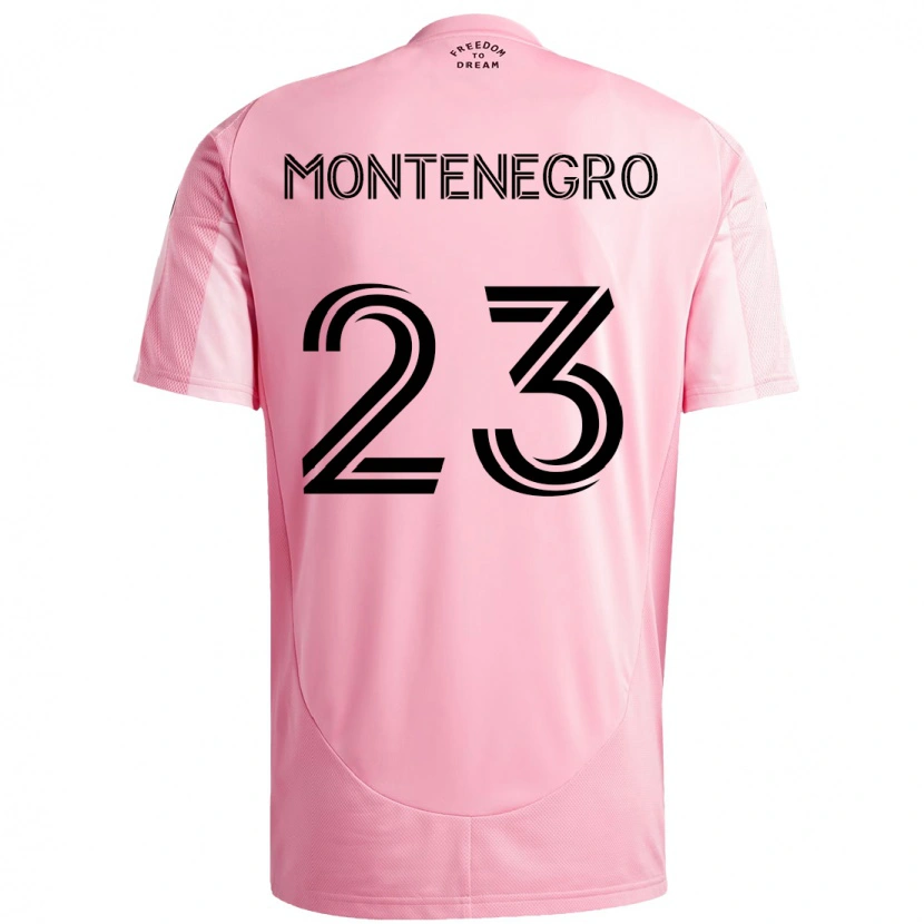 Danxenレディースリカルド・モンテネグロ#23ピンク ブラックホームシャツ2025/26ジャージーユニフォーム