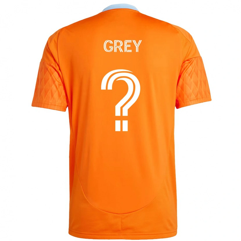 Danxenレディースオマー・グレー#0オレンジ ホワイトホームシャツ2025/26ジャージーユニフォーム