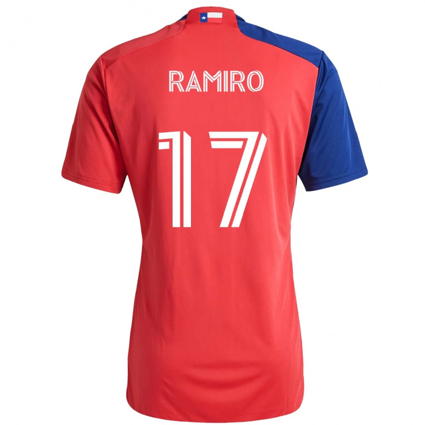 DanxenレディースRamiro#17レッド ネイビーブルーホームシャツ2025/26ジャージーユニフォーム