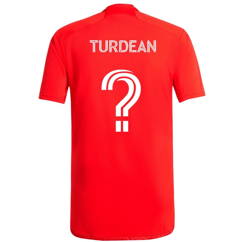 DanxenレディースRobert Turdean#0レッド ホワイトホームシャツ2025/26ジャージーユニフォーム