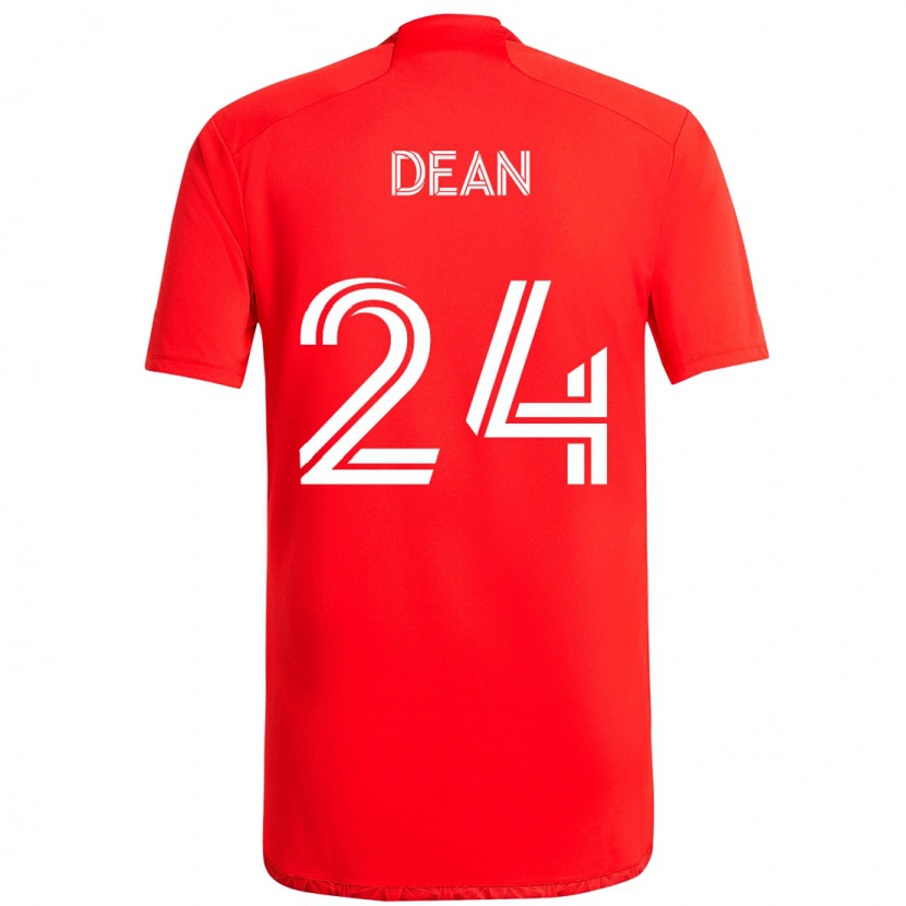 Danxenレディースジョナサン・ディーン#24レッド ホワイトホームシャツ2025/26ジャージーユニフォーム