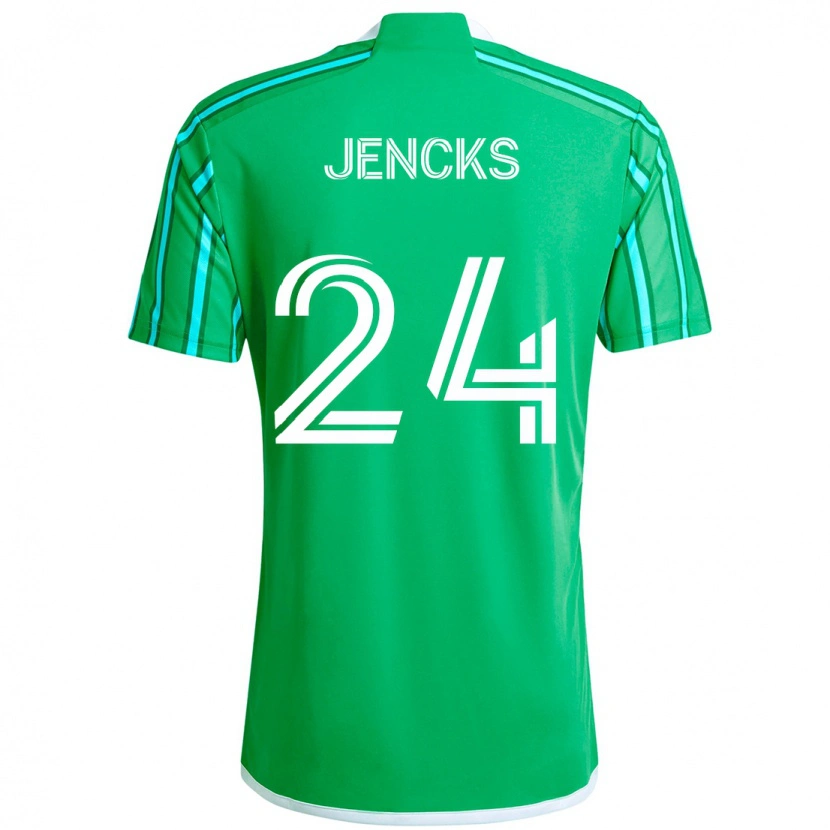 Danxenレディースインディア・ジェンクス#24グリーン ホワイトホームシャツ2025/26ジャージーユニフォーム