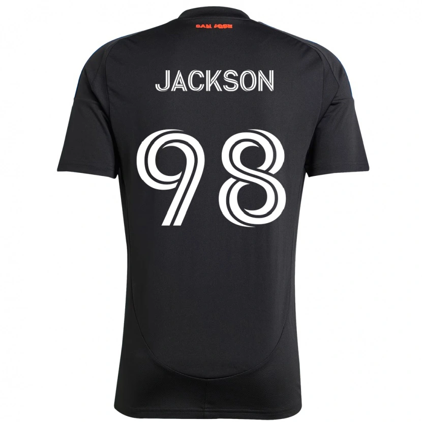 Danxenレディースジェイコブ・ジャクソン#98ブラック ダークブルーホームシャツ2025/26ジャージーユニフォーム