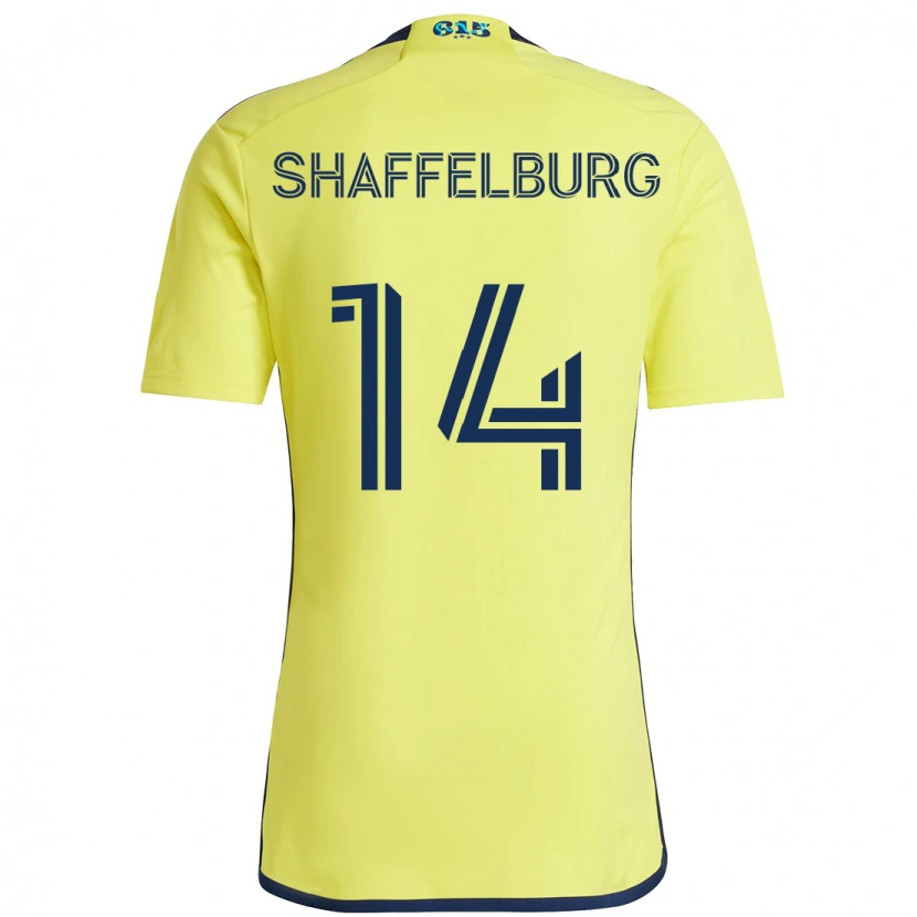 Danxenレディースジェイコブ・シャッフェルバーグ#14イエロー ネイビーブルーホームシャツ2025/26ジャージーユニフォーム