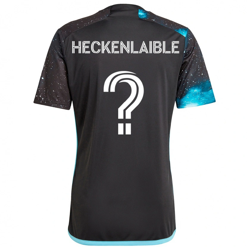 DanxenレディースAndrew Heckenlaible#0ブラック ブルーホームシャツ2025/26ジャージーユニフォーム
