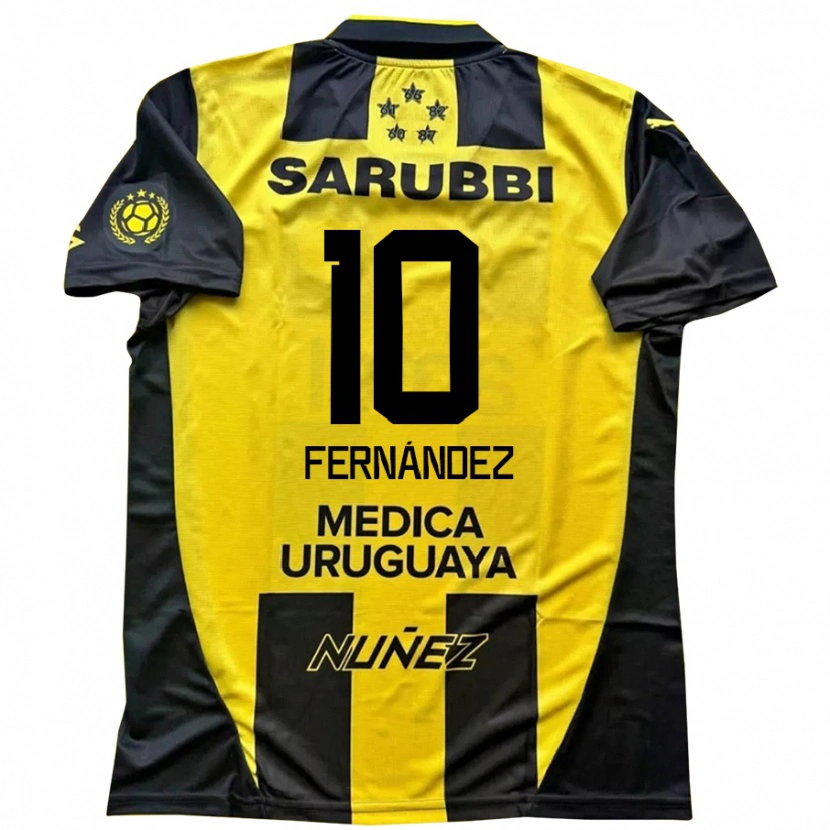 Danxenレディースレオナルド・フェルナンデス#10イエロー ブラックホームシャツ2025/26ジャージーユニフォーム