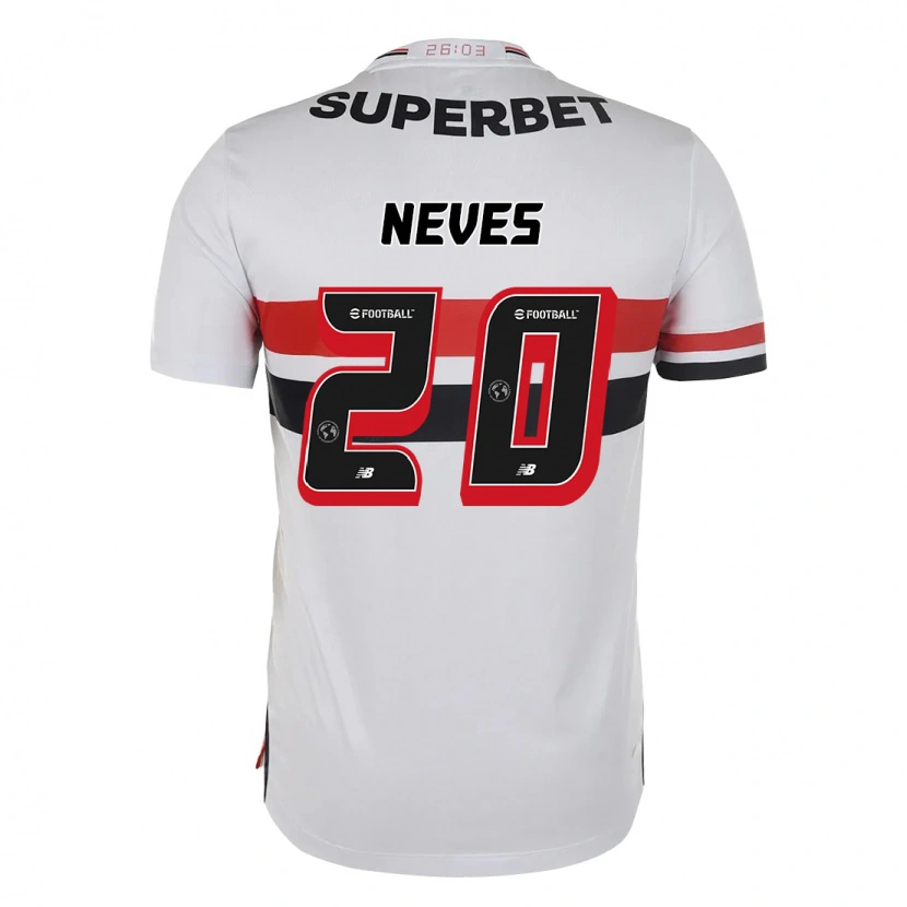 Danxenレディースガブリエル・ネベス#20レッド ブラック ホワイトホームシャツ2025/26ジャージーユニフォーム