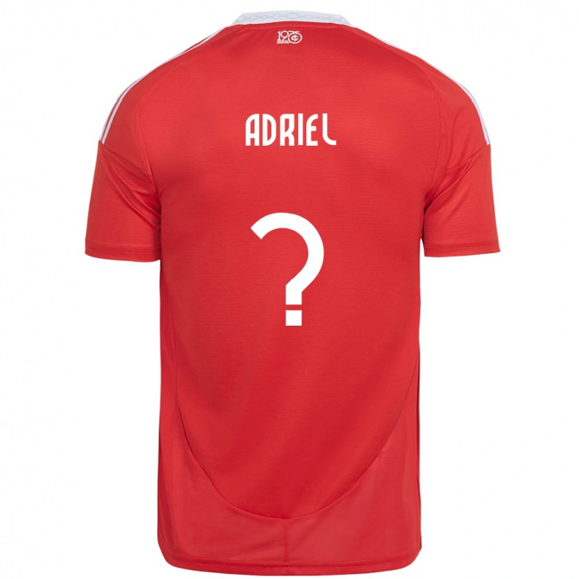 DanxenレディースAdriel#0レッド ホワイトホームシャツ2025/26ジャージーユニフォーム