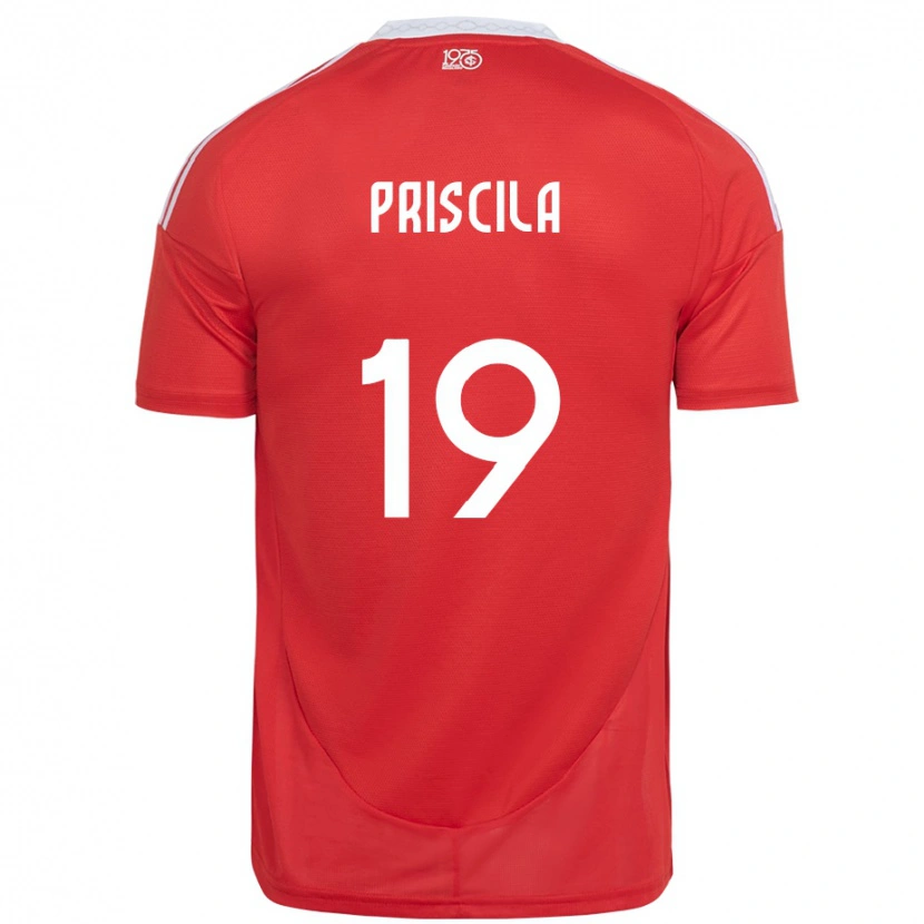 DanxenレディースPriscila#19レッド ホワイトホームシャツ2025/26ジャージーユニフォーム