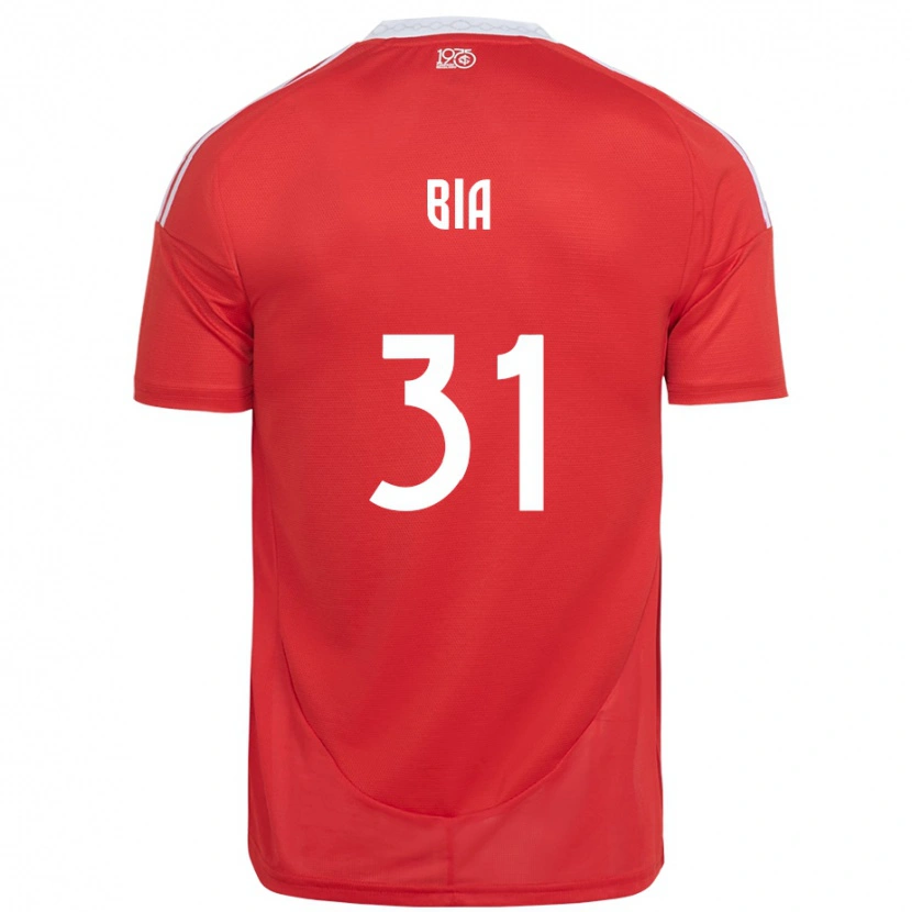DanxenレディースBia#31レッド ホワイトホームシャツ2025/26ジャージーユニフォーム