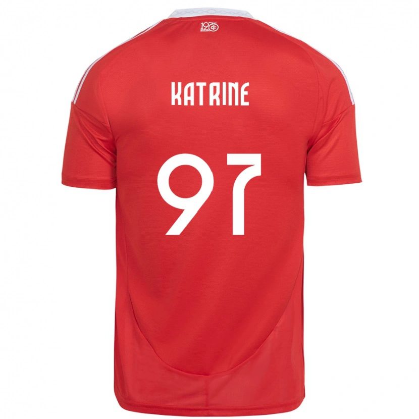 DanxenレディースKatrine#97レッド ホワイトホームシャツ2025/26ジャージーユニフォーム