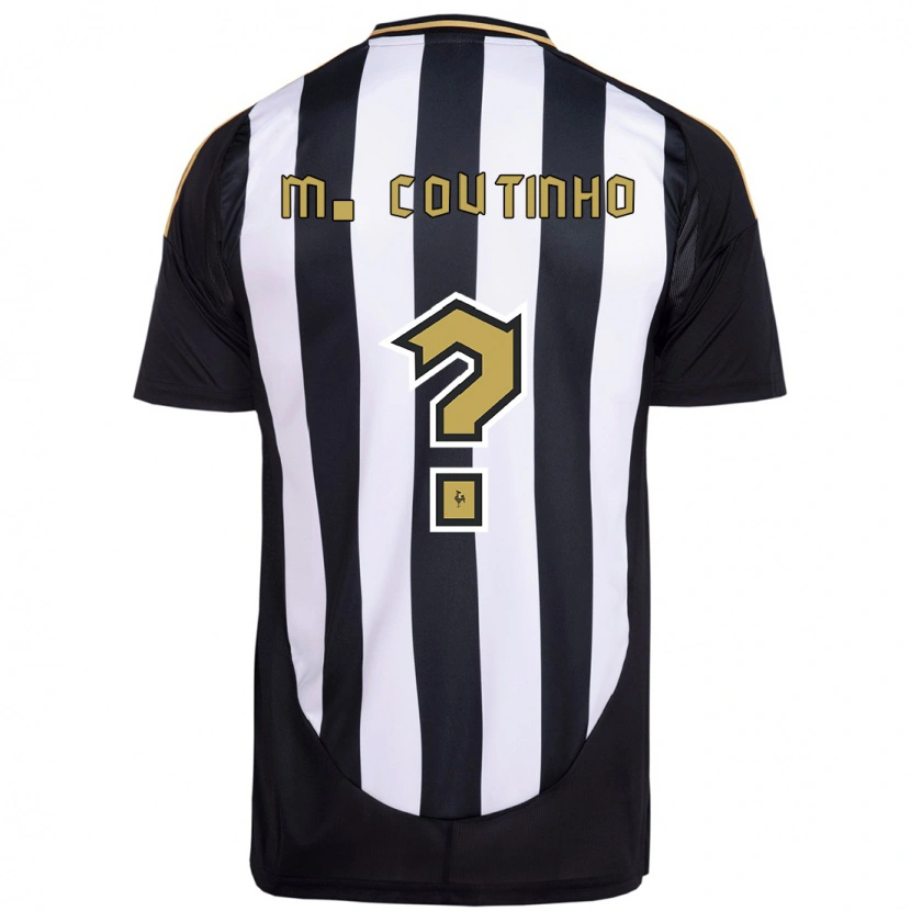 DanxenレディースMurilo Coutinho#0ホワイト ブラックホームシャツ2025/26ジャージーユニフォーム