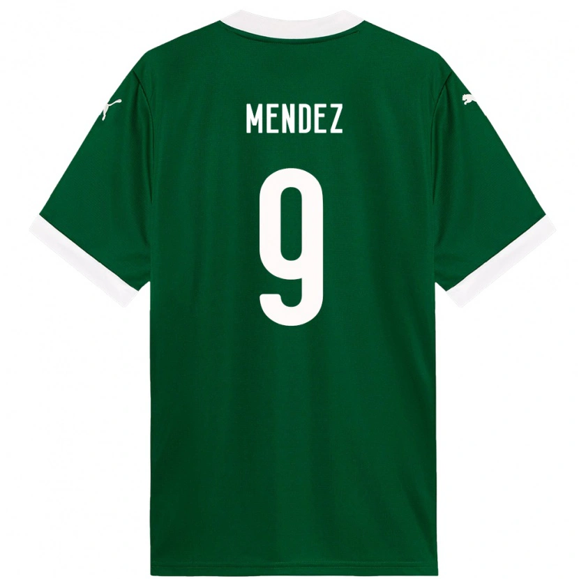 DanxenレディースCesar Mendez#9グリーン ホワイトホームシャツ2025/26ジャージーユニフォーム