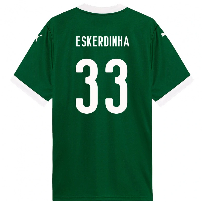 DanxenレディースEskerdinha#33グリーン ホワイトホームシャツ2025/26ジャージーユニフォーム