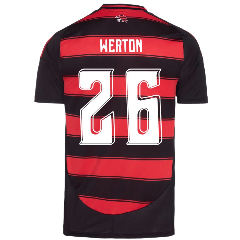 DanxenレディースWerton#26レッド ブラックホームシャツ2025/26ジャージーユニフォーム