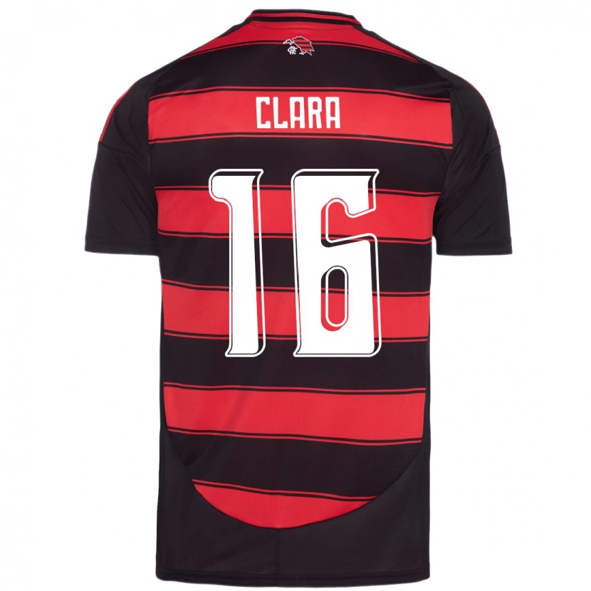 DanxenレディースAna Clara#16レッド ブラックホームシャツ2025/26ジャージーユニフォーム