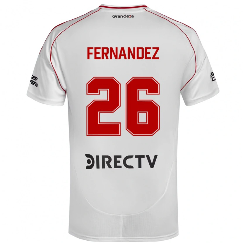 Danxenレディースホセ・イグナシオ・フェルナンデス・イグ#26ホワイト レッドホームシャツ2025/26ジャージーユニフォーム