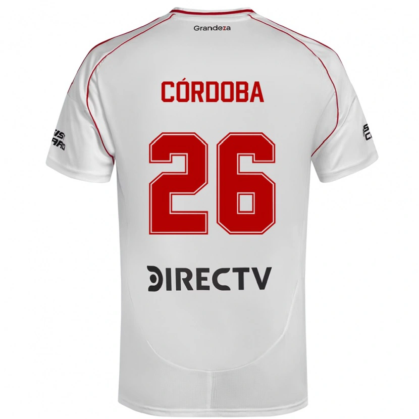 DanxenレディースSol Córdoba#26ホワイト レッドホームシャツ2025/26ジャージーユニフォーム