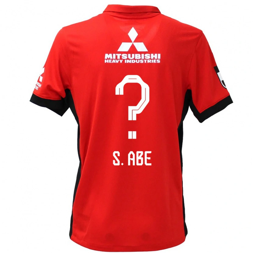 DanxenレディースShintaro Abe#0レッド ホワイトホームシャツ2025/26ジャージーユニフォーム