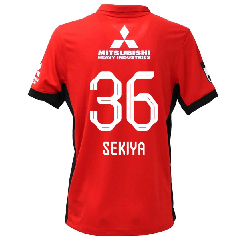 DanxenレディースHikaru Sekiya#36レッド ホワイトホームシャツ2025/26ジャージーユニフォーム