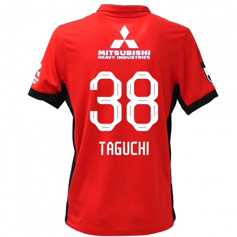 DanxenレディースKeita Taguchi#38レッド ホワイトホームシャツ2025/26ジャージーユニフォーム