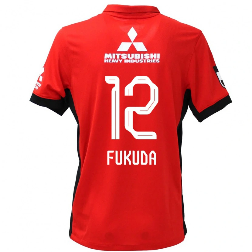 DanxenレディースShiori Fukuda#12レッド ホワイトホームシャツ2025/26ジャージーユニフォーム