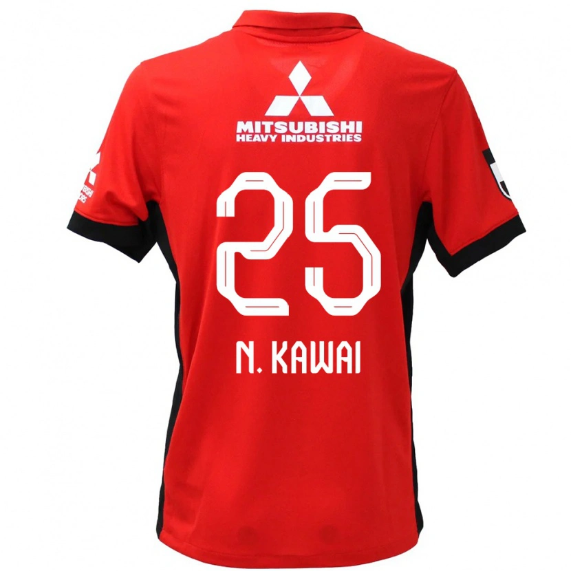 DanxenレディースNonoko Kawai#25レッド ホワイトホームシャツ2025/26ジャージーユニフォーム
