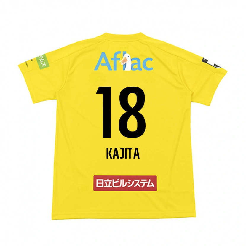 DanxenレディースKento Kajita#18ブラック イエローホームシャツ2025/26ジャージーユニフォーム