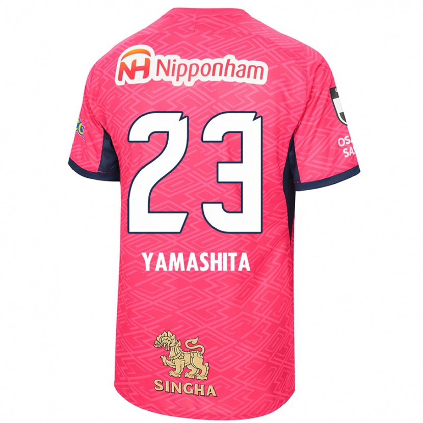 Danxenレディース山下 達也#23サクラピンク ホワイトホームシャツ2025/26ジャージーユニフォーム