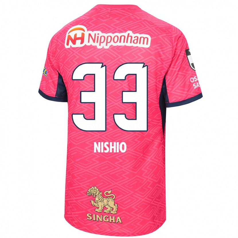 Danxenレディース西尾隆矢#33サクラピンク ホワイトホームシャツ2025/26ジャージーユニフォーム