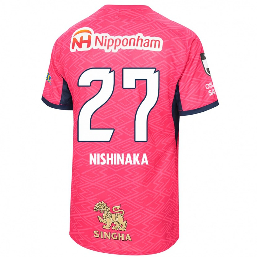 DanxenレディースMaho Nishinaka#27サクラピンク ホワイトホームシャツ2025/26ジャージーユニフォーム