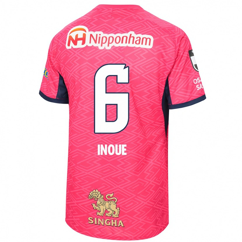 DanxenレディースHina Inoue#6サクラピンク ホワイトホームシャツ2025/26ジャージーユニフォーム