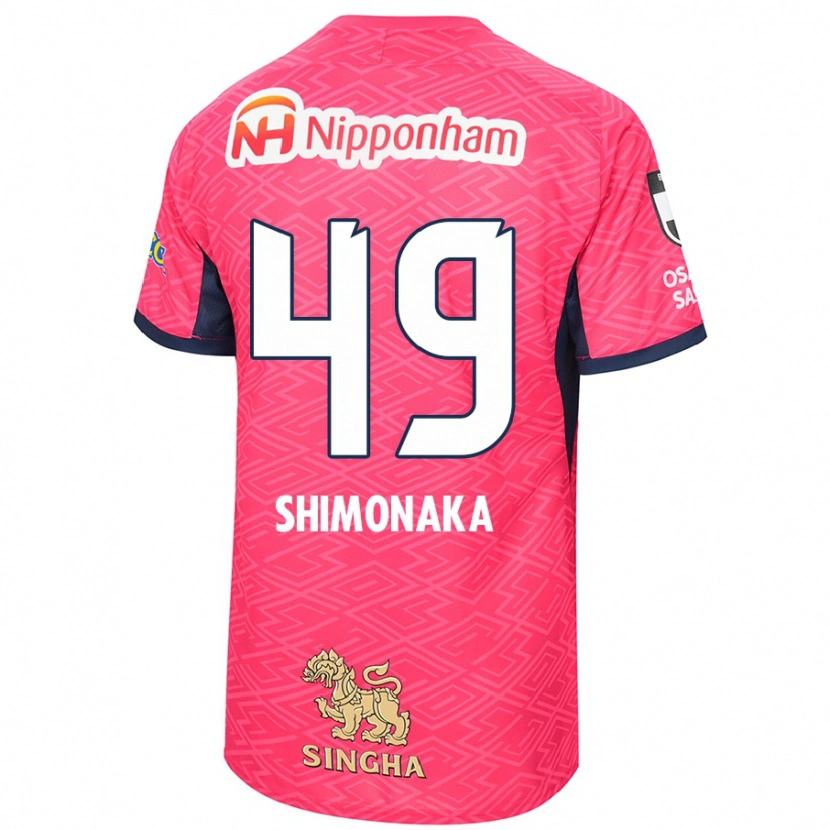 DanxenレディースRyoga Shimonaka#49サクラピンク ホワイトホームシャツ2025/26ジャージーユニフォーム