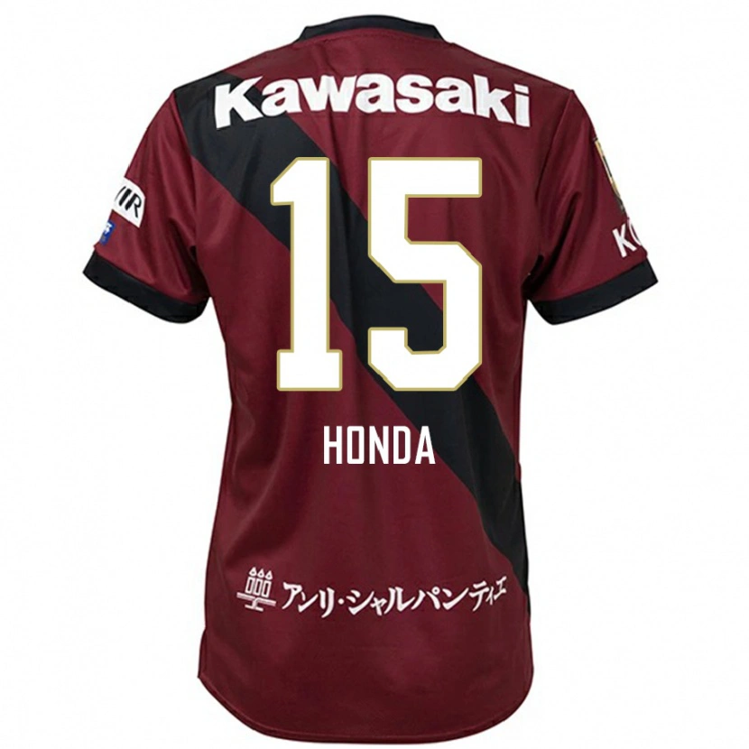 DanxenレディースYuki Honda#15バーガンディ ブラックホームシャツ2025/26ジャージーユニフォーム