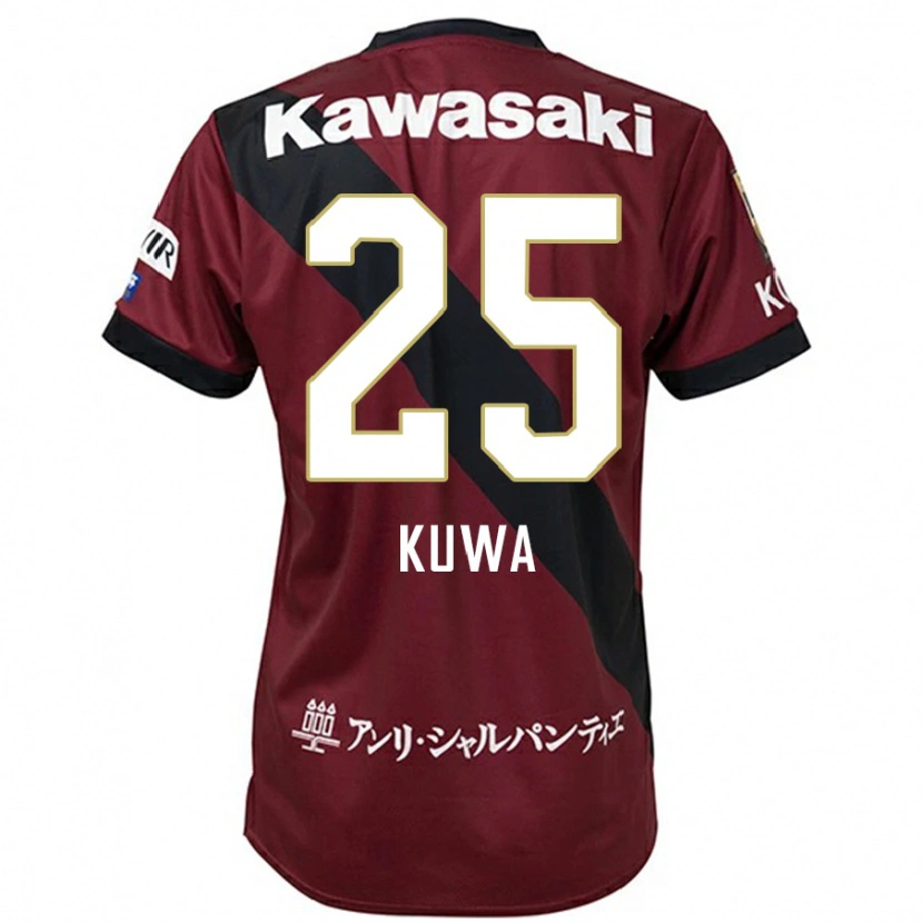 Danxenレディース鍬先祐弥#25バーガンディ ブラックホームシャツ2025/26ジャージーユニフォーム