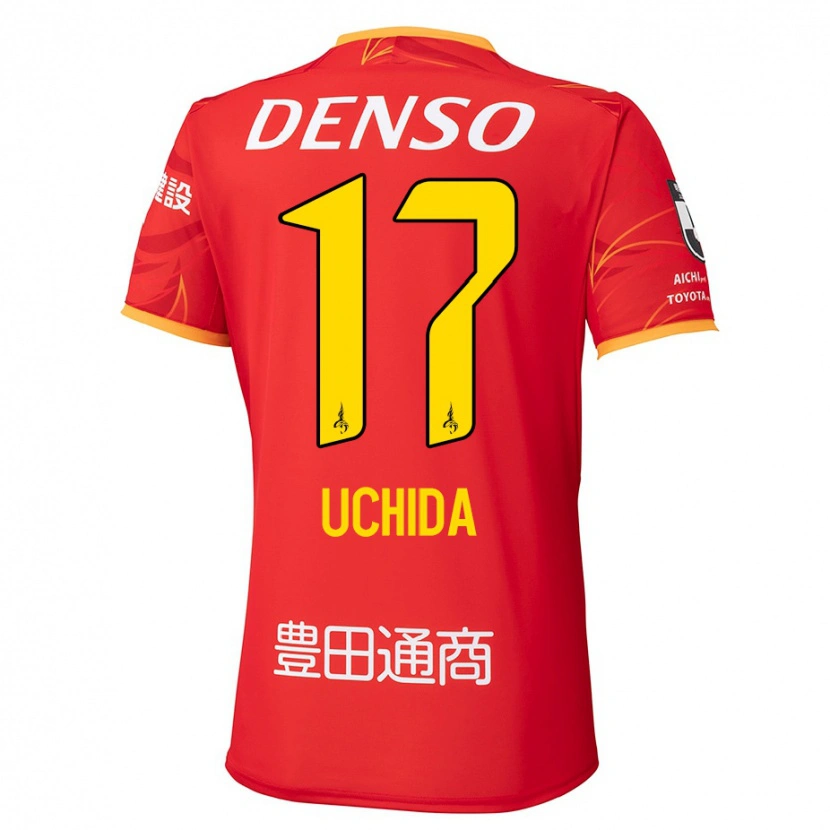Danxenレディース内田宅哉#17レッド イエローホームシャツ2025/26ジャージーユニフォーム