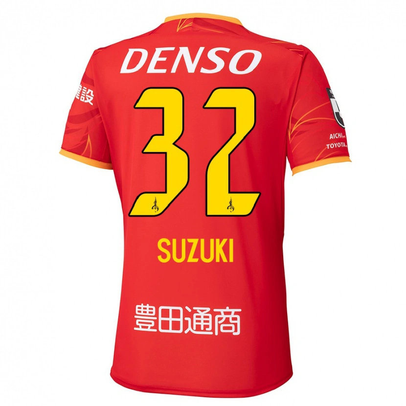 Danxenレディース鈴木陽人#32レッド イエローホームシャツ2025/26ジャージーユニフォーム