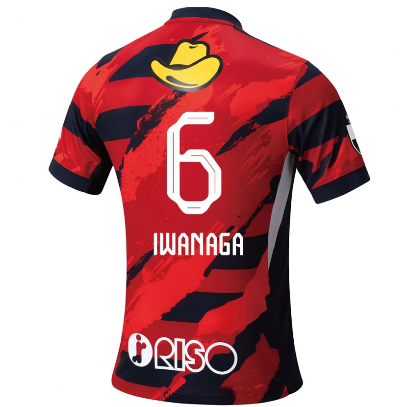 DanxenレディースYoshiki Iwanaga#6レッド ブラックホームシャツ2025/26ジャージーユニフォーム