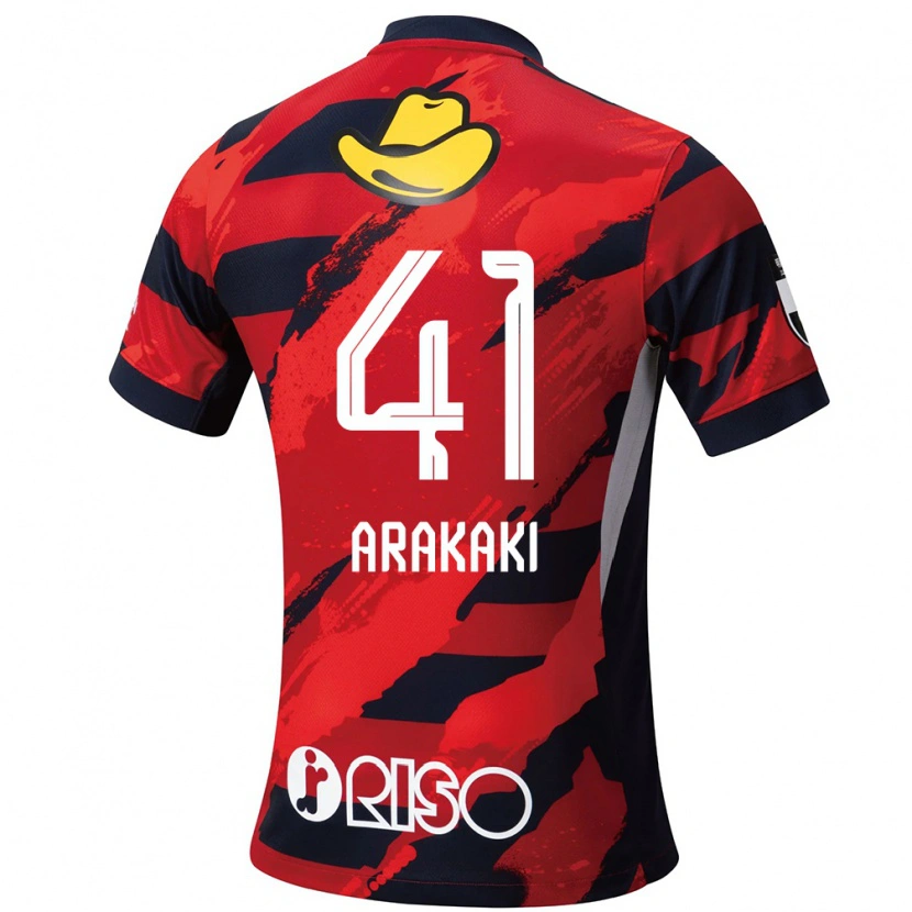 DanxenレディースYota Arakaki#41レッド ブラックホームシャツ2025/26ジャージーユニフォーム