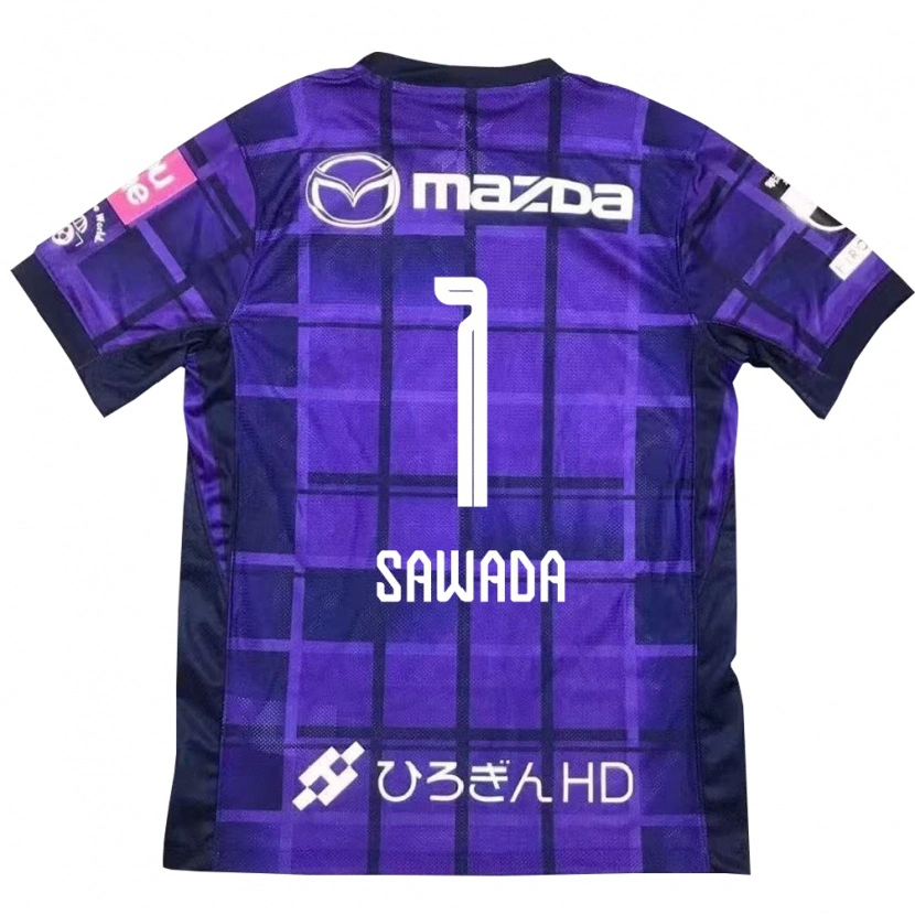 DanxenレディースShunsuke Sawada#1パープル オレンジホームシャツ2025/26ジャージーユニフォーム