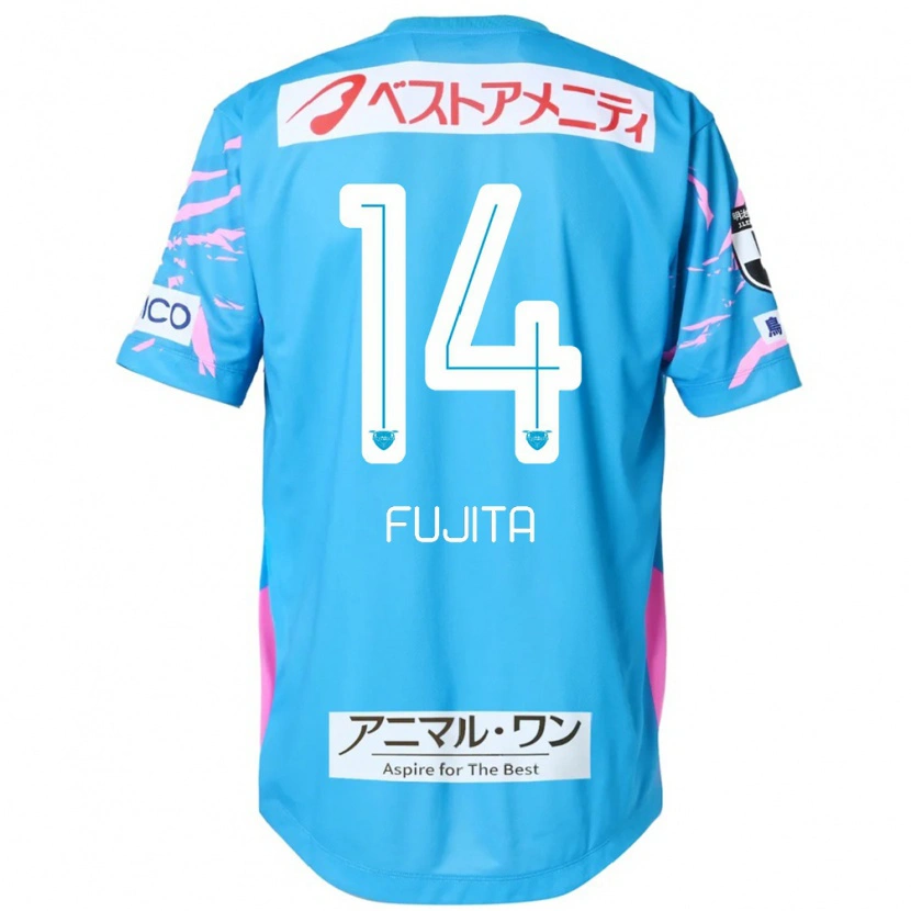 Danxenレディース藤田 直之#14ブルー ピンクホームシャツ2025/26ジャージーユニフォーム