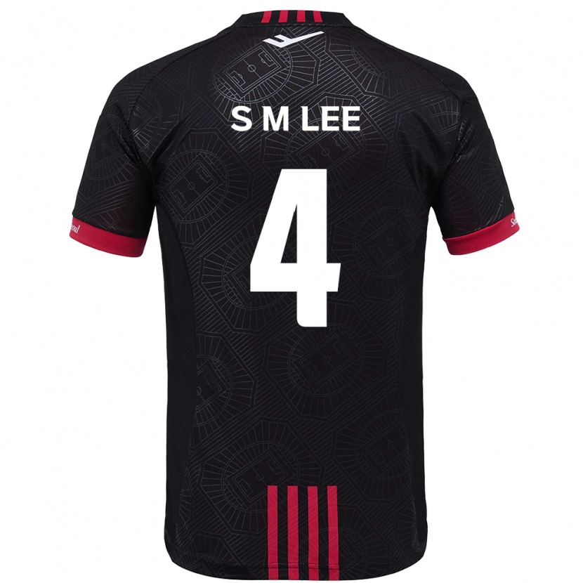DanxenレディースSang-Min Lee#4ブラック レッドホームシャツ2025/26ジャージーユニフォーム