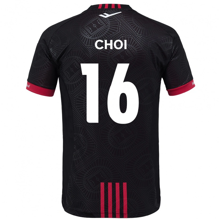 DanxenレディースJun Choi#16ブラック レッドホームシャツ2025/26ジャージーユニフォーム