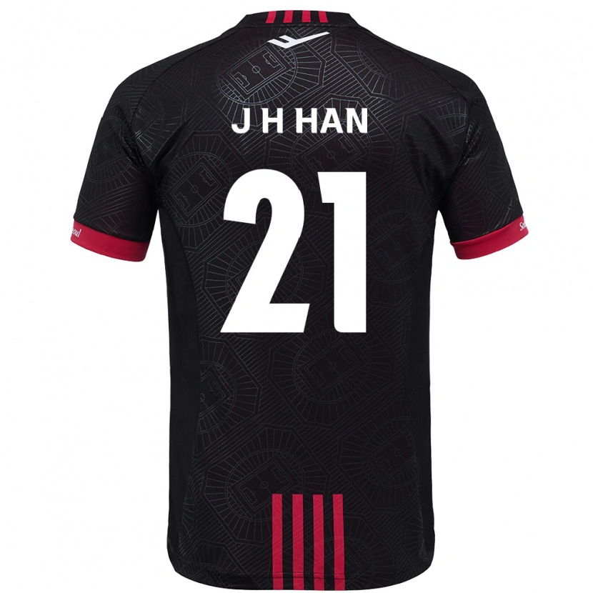 DanxenレディースJun-Hee Han#21ブラック レッドホームシャツ2025/26ジャージーユニフォーム