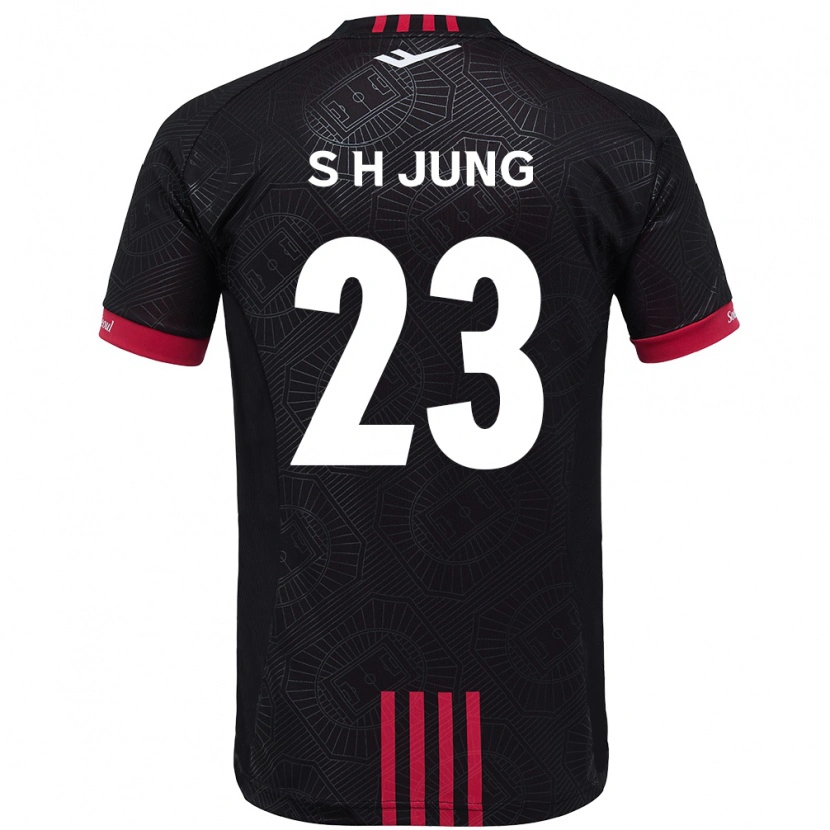 DanxenレディースHyeon-Soo Jung#23ブラック レッドホームシャツ2025/26ジャージーユニフォーム