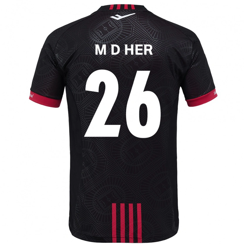 DanxenレディースDong-Min Her#26ブラック レッドホームシャツ2025/26ジャージーユニフォーム